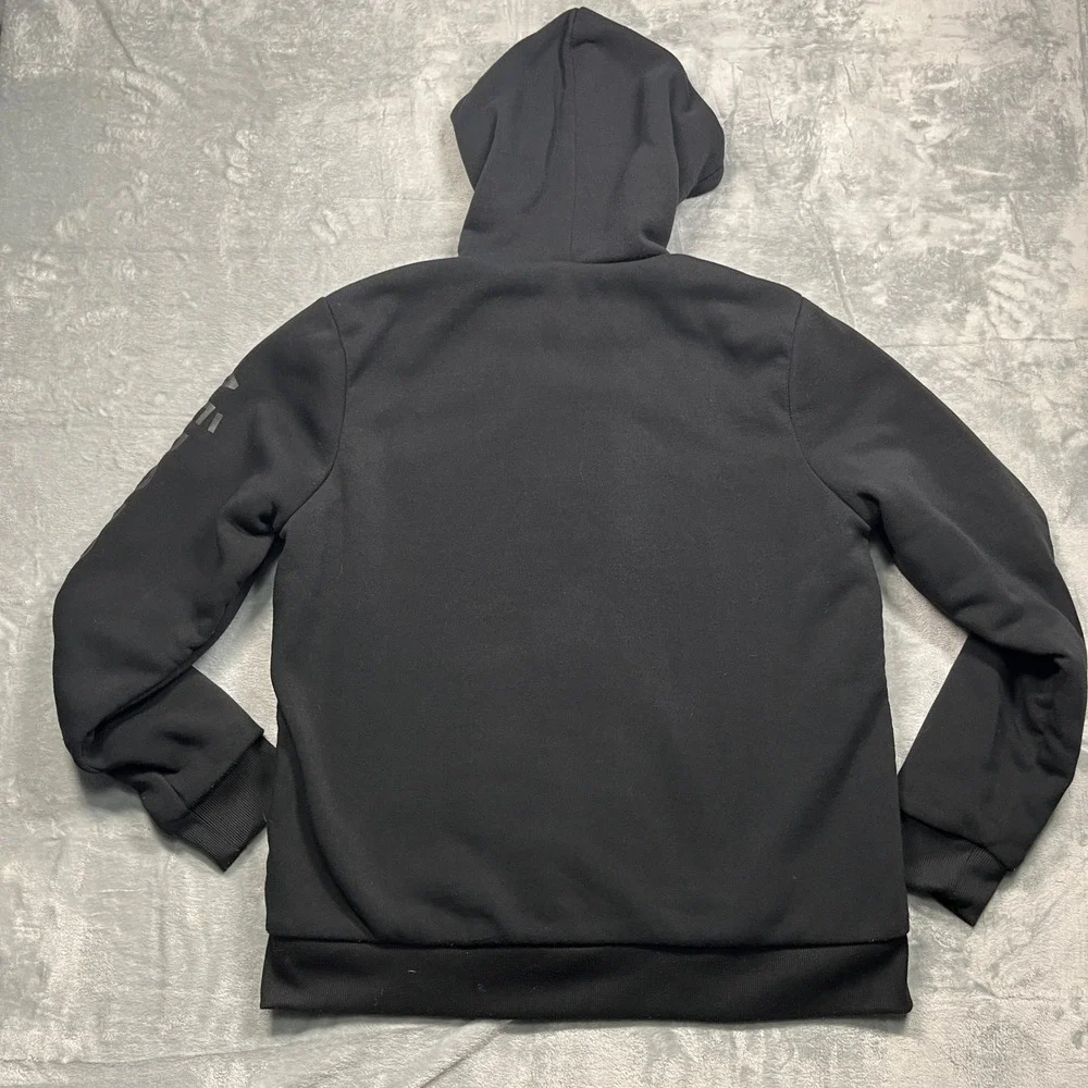 Aeropostale Full Zip Hoodie Mens 2XL Black Sherpa Lined NYC 1987 Graphic Jacket - Picture 15 of 15